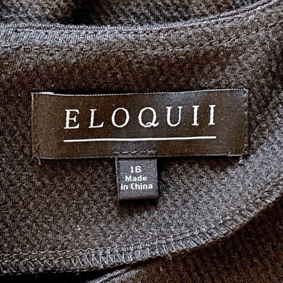 Eloquii Black Jacquard Bell Sleeve‎ Romper Textured Stretch Size 16 - Picture 9 of 11